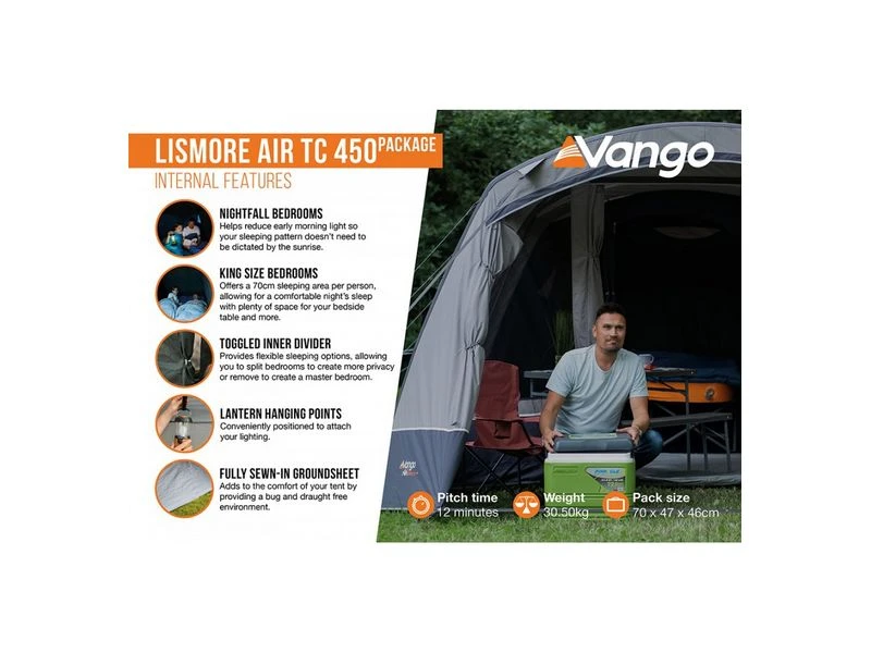 Vango Opblaasbare Tent Lismore Air Tc 450 Package 5 Vango Opblaasbare Tent Lismore Air Tc 450 Package - Afbeelding 5