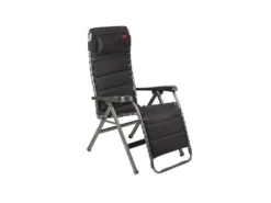 Crespo Kampeer Relaxstoel Ap-232 Air-deluxe Zwart Kleur 80