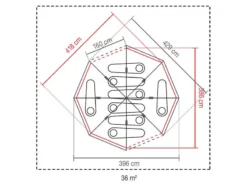 Coleman Familie Tent Octagon Blue-lime -Buiten Kamperen 64 3coleman familie tent octagon blue lime 2000035750