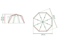Coleman Familie Tent Octago Blue-lime -Buiten Kamperen 65 2 coleman familie tent octago blue lime 2000035194