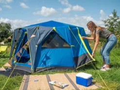 Coleman Familie Tent Octago Blue-lime -Buiten Kamperen 65 4 coleman familie tent octago blue lime 2000035194